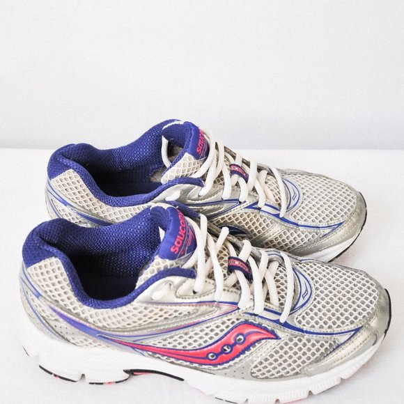 Saucony Grid Exite 7 Silver Sneakers - Picture 3 of 12